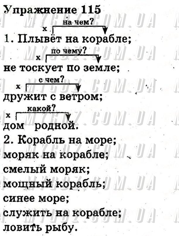 ГДЗ номер 115 до підручника з російської мови Рудяков, Челышева 3 клас