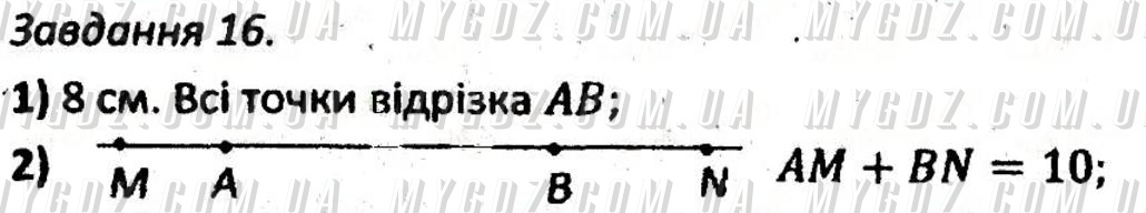 ГДЗ номер 16 до збірника задач і контрольних робіт з геометрії Мерзляк, Полонський 7 клас