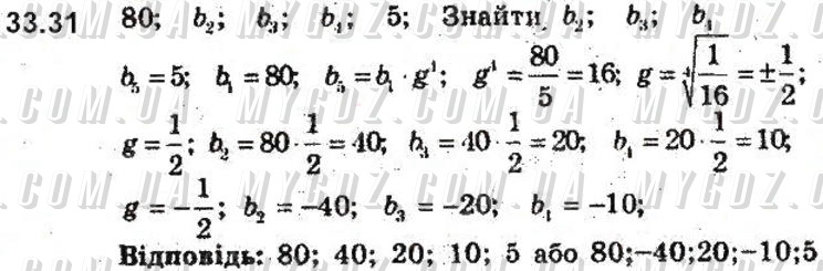 ГДЗ номер 31 до підручника з алгебри Мерзляк, Полонський 9 клас